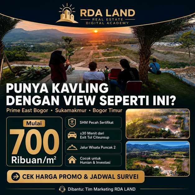 Kavling SHM dekat Tol Citeureup Prime East Bogor Puncak Dua Bogor
