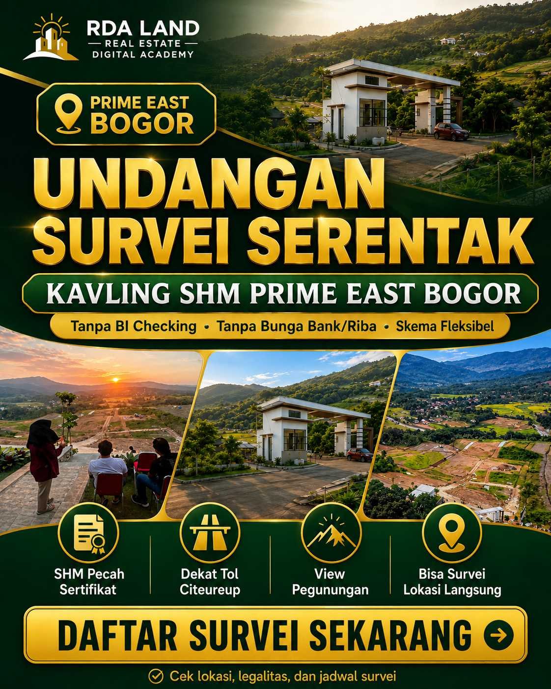 Undangan Survei Serentak Kavling SHM Prime East Bogor